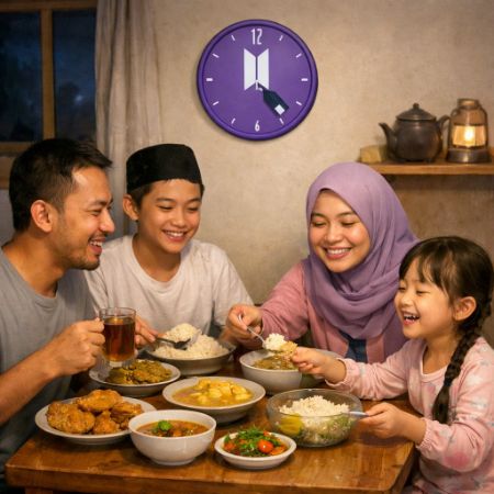 makan sahur bersama keluarga