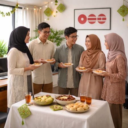 acara tasyakuran bersama teman dan rekan