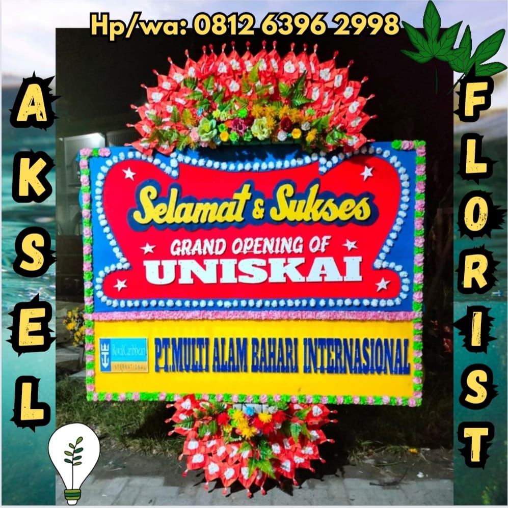bunga papan peresmian toko medan