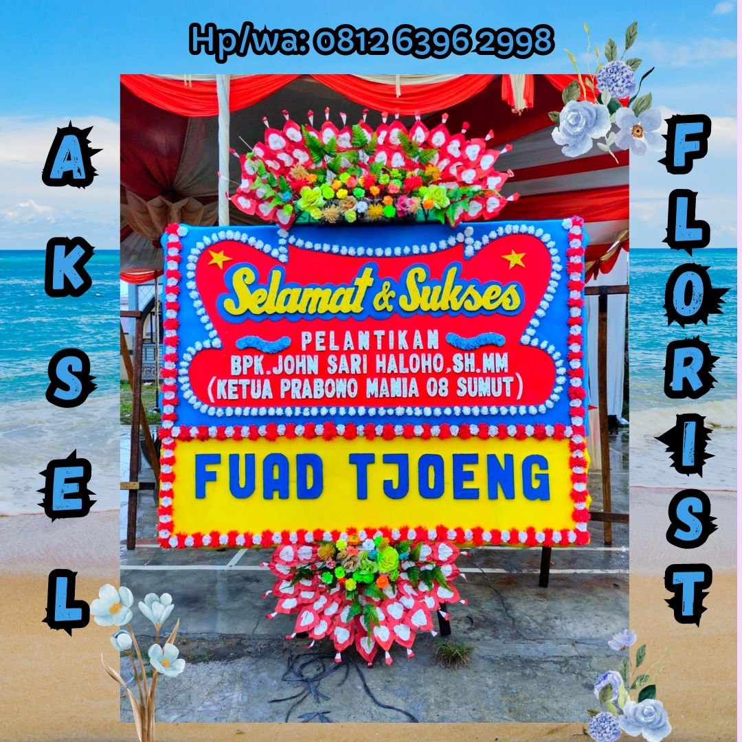 papan bunga selamat sukses binjai