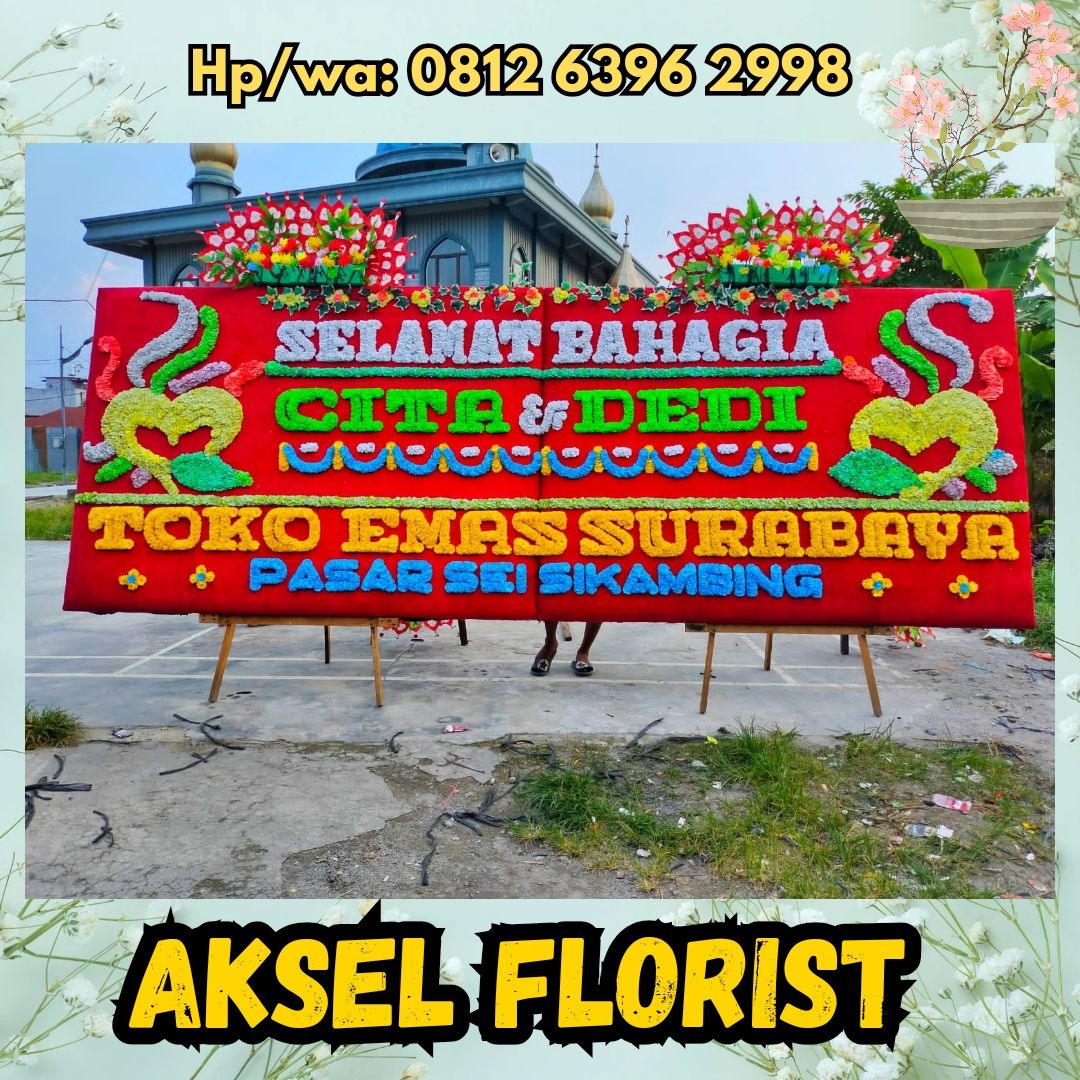 jual papan bunga pertunangan medan