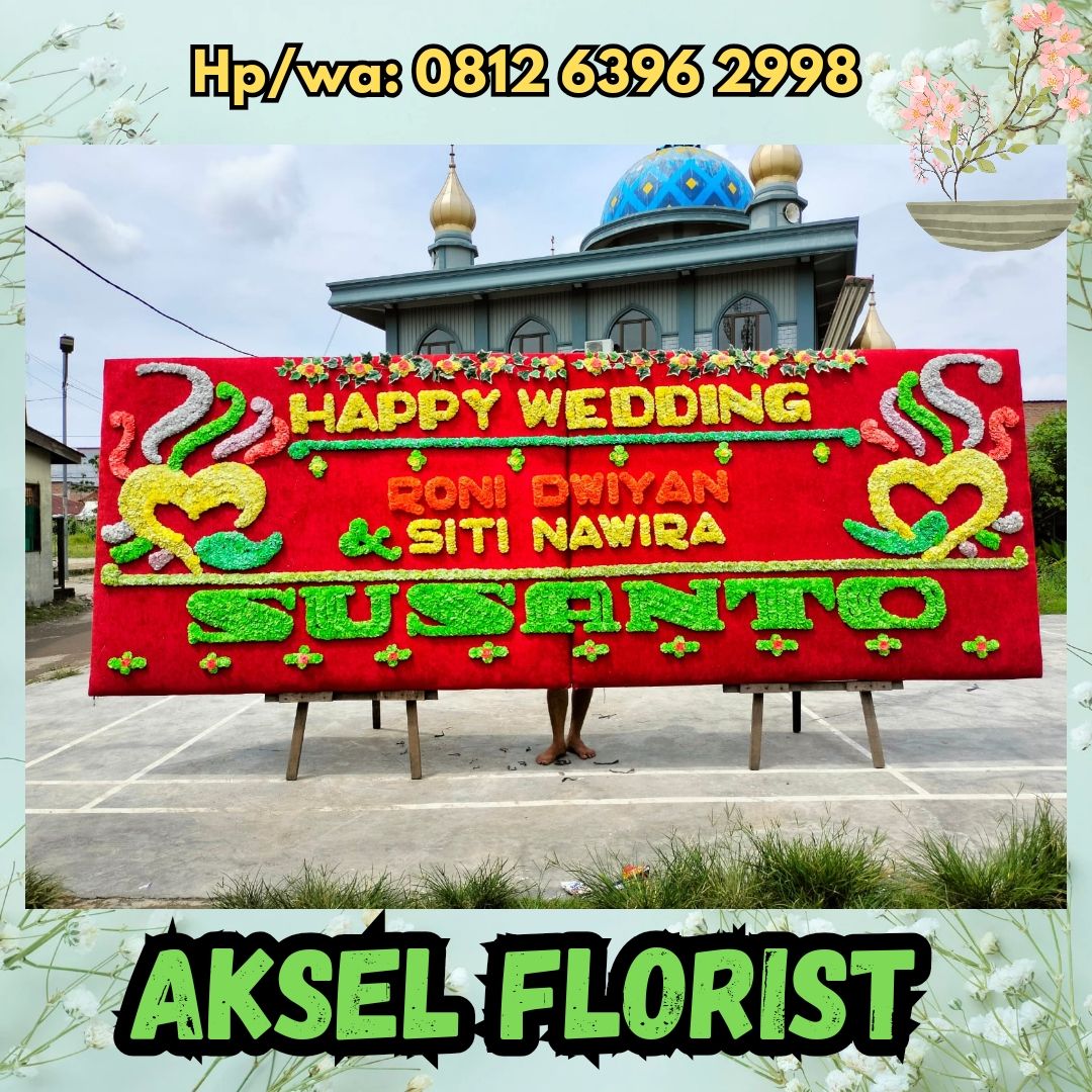 papan bunga nikahan medan