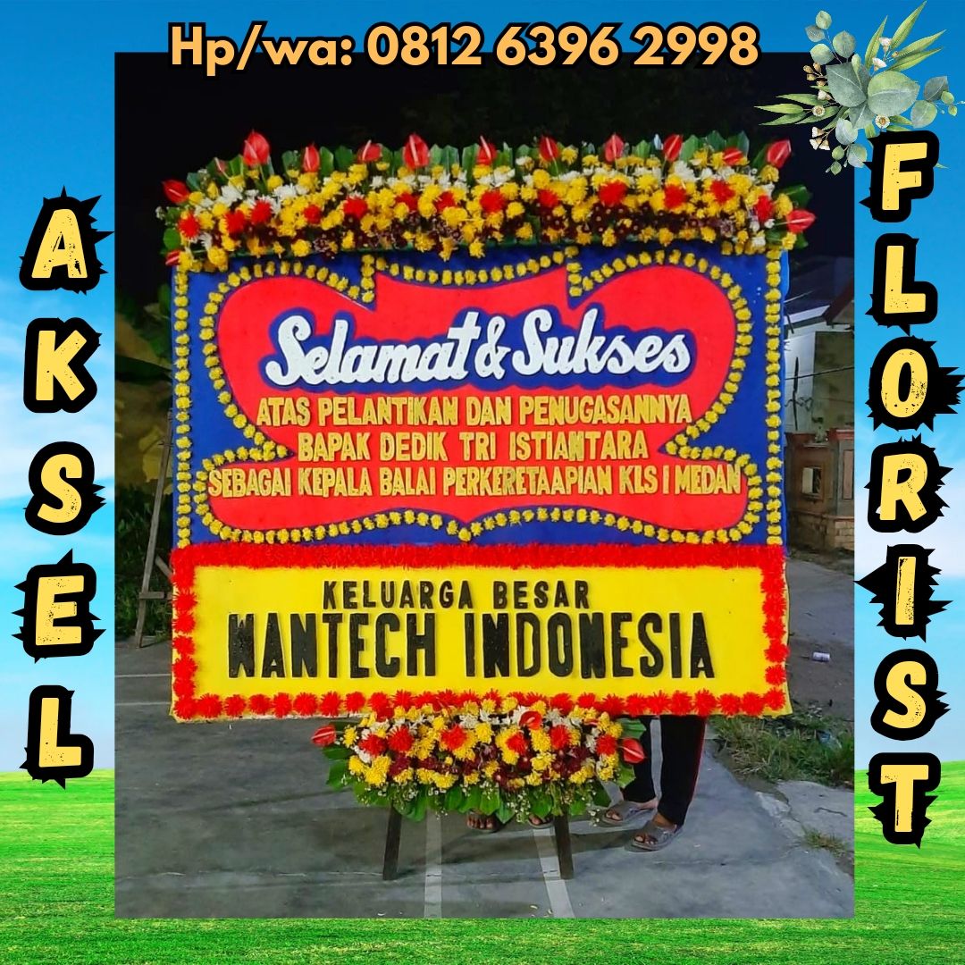papan bunga pelantikan medan