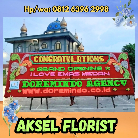 papan bunga pembukaan toko parapat