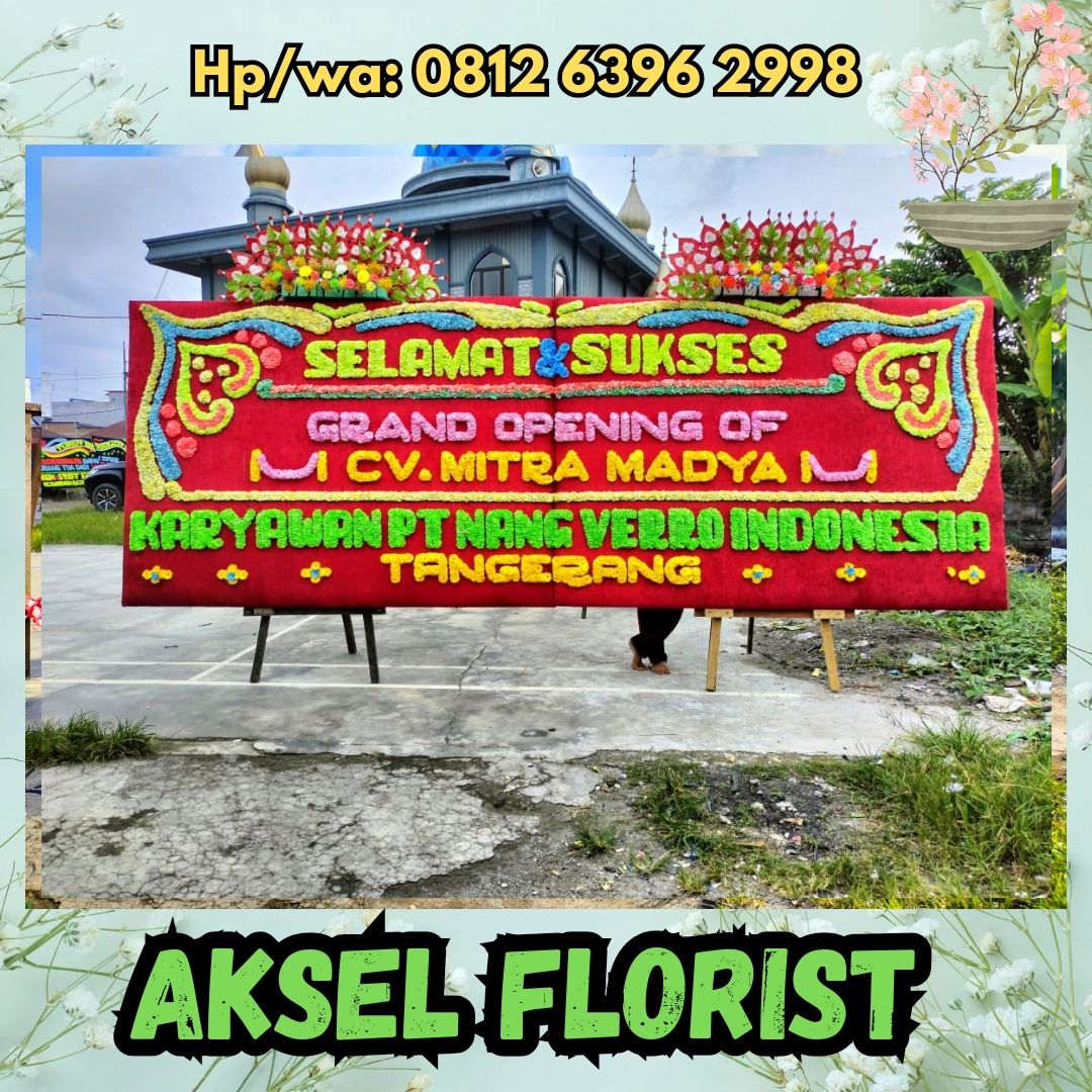 papan bunga pembukaan toko siantar