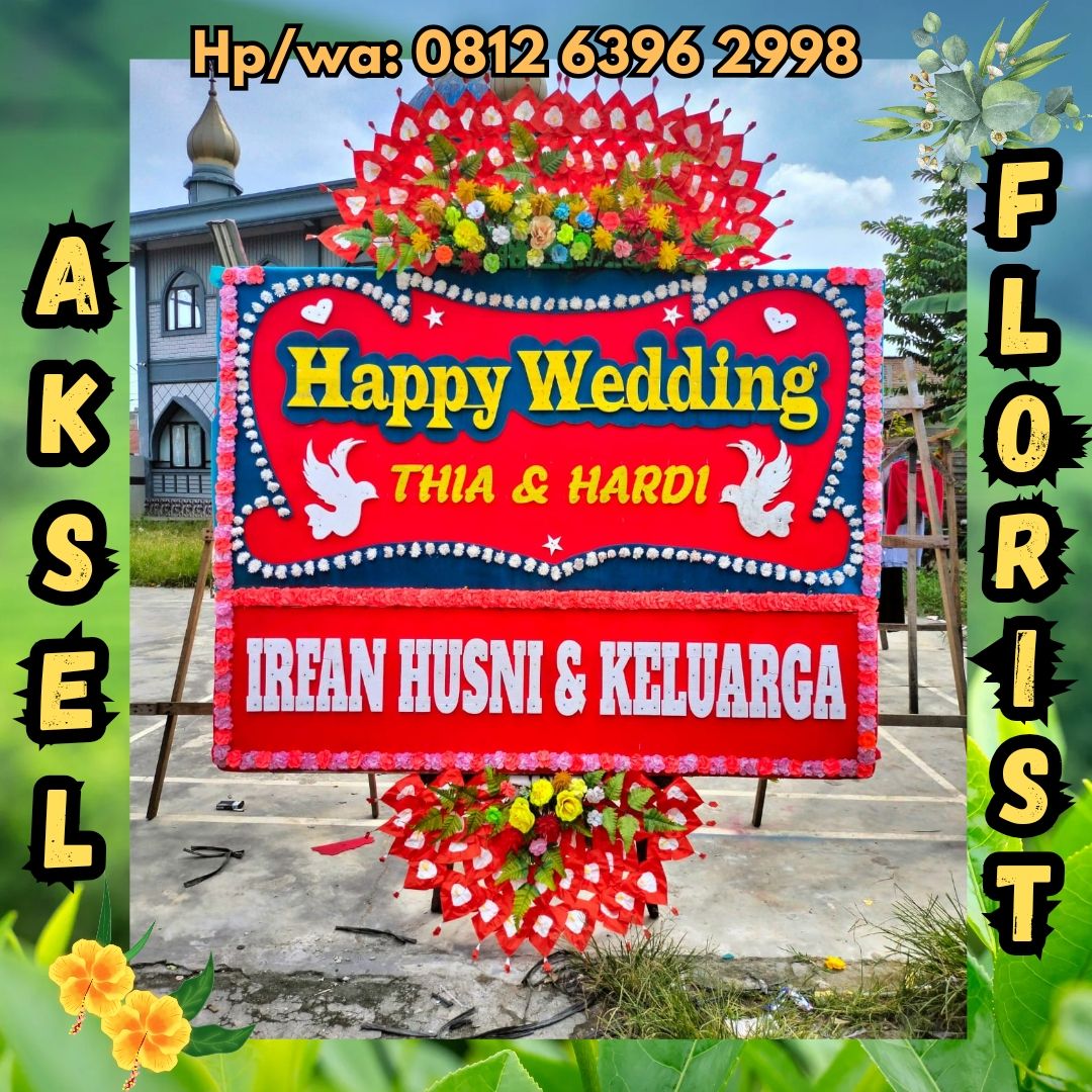 papan bunga pernikahan berastagi