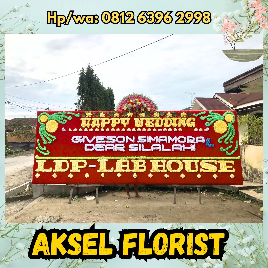 papan bunga pernikahan porsea