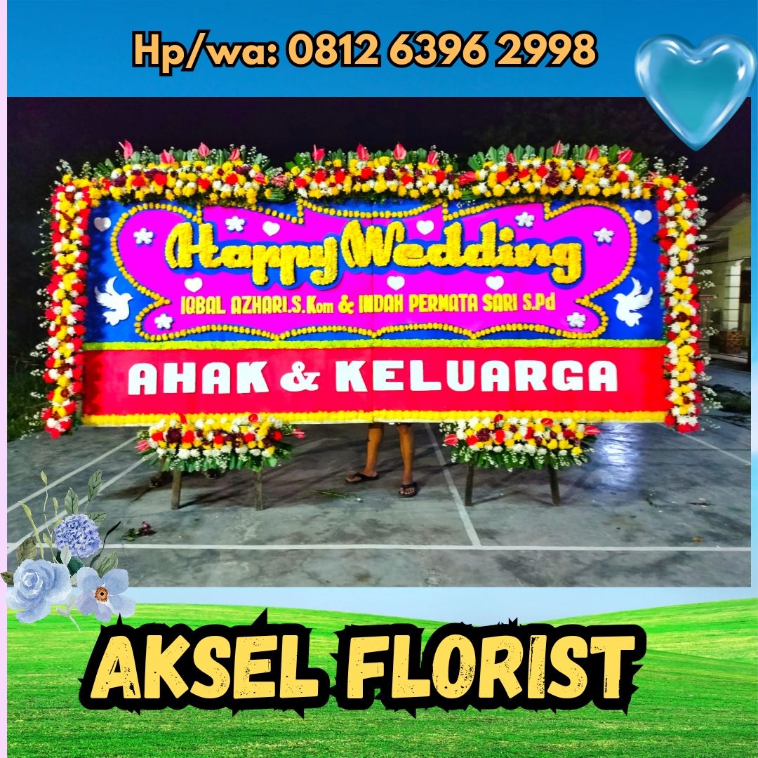 papan bunga pernikahan romantis medan