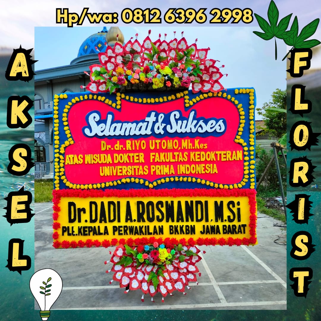 papan bunga wisuda rantau prapat