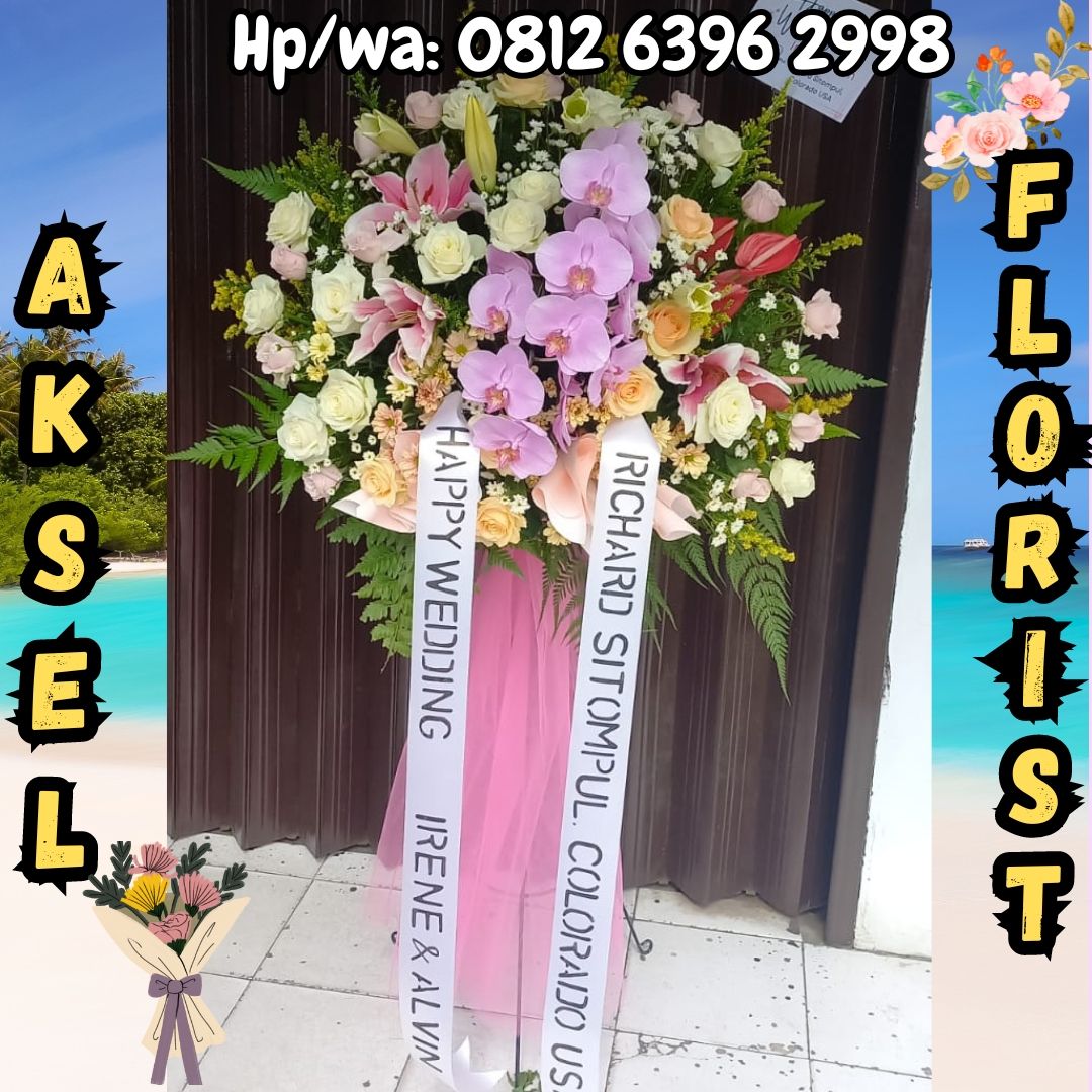 Standing Flower Pernikahan ke Wisma Taman Sari Indah Medan