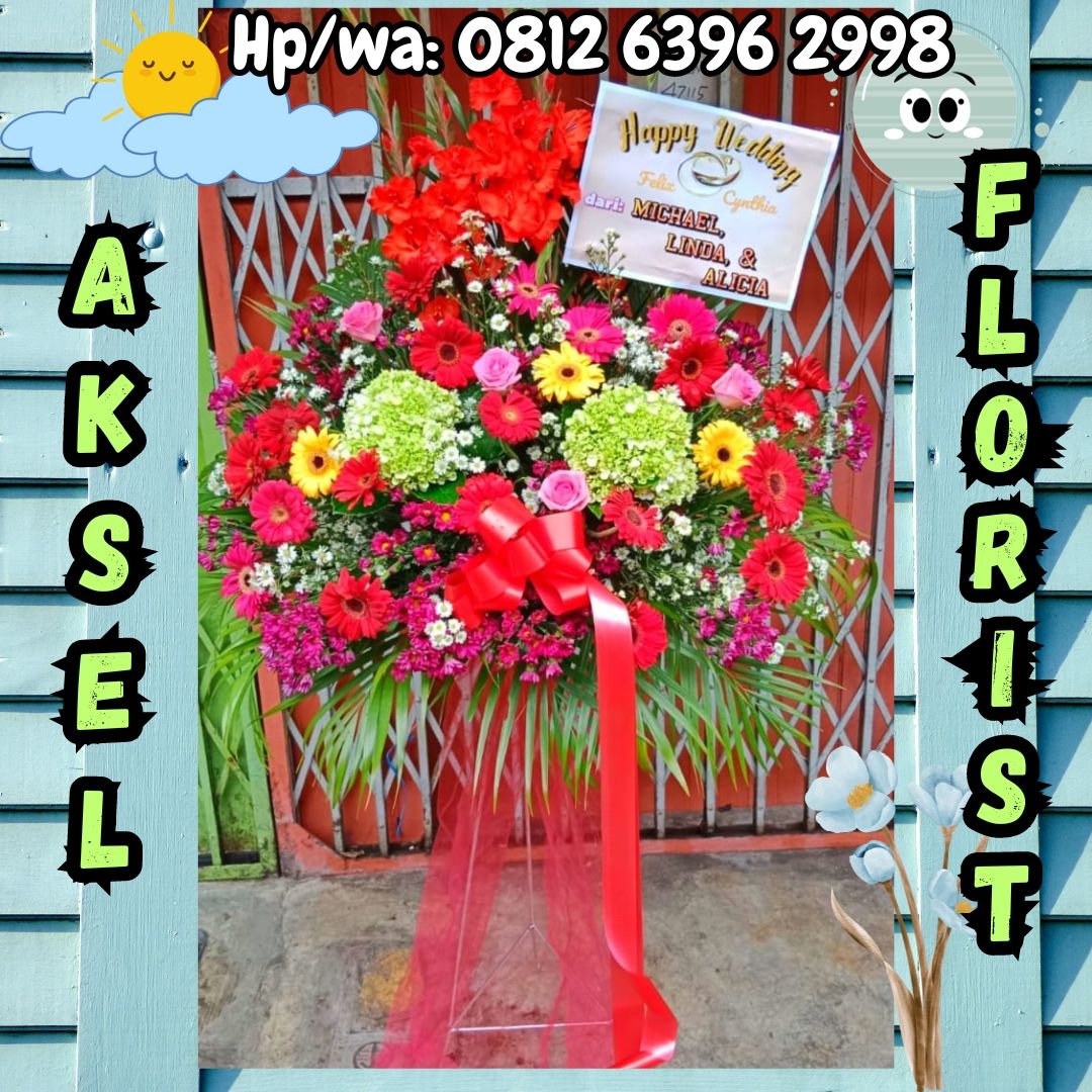Standing Flower Pernikahan ke Karibia Boutique Hotel Medan