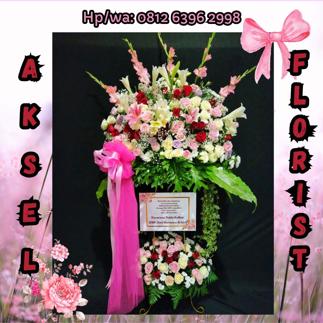 Standing Flower Pernikahan ke Wisma Tosin (Toga Sinaga) Medan