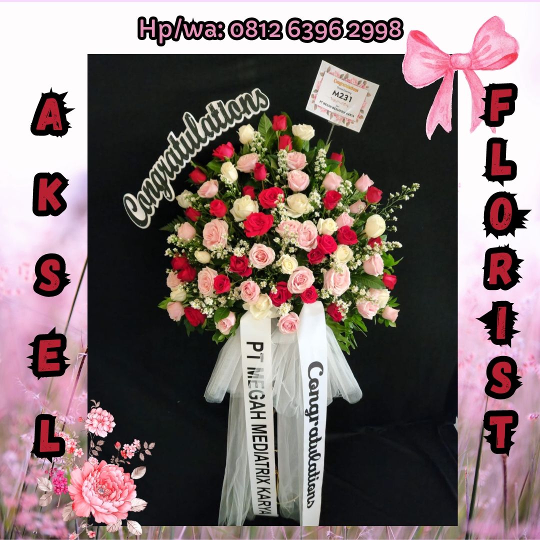 Standing Flower Pernikahan ke Gedung Pertemuan Permata Gria Medan
