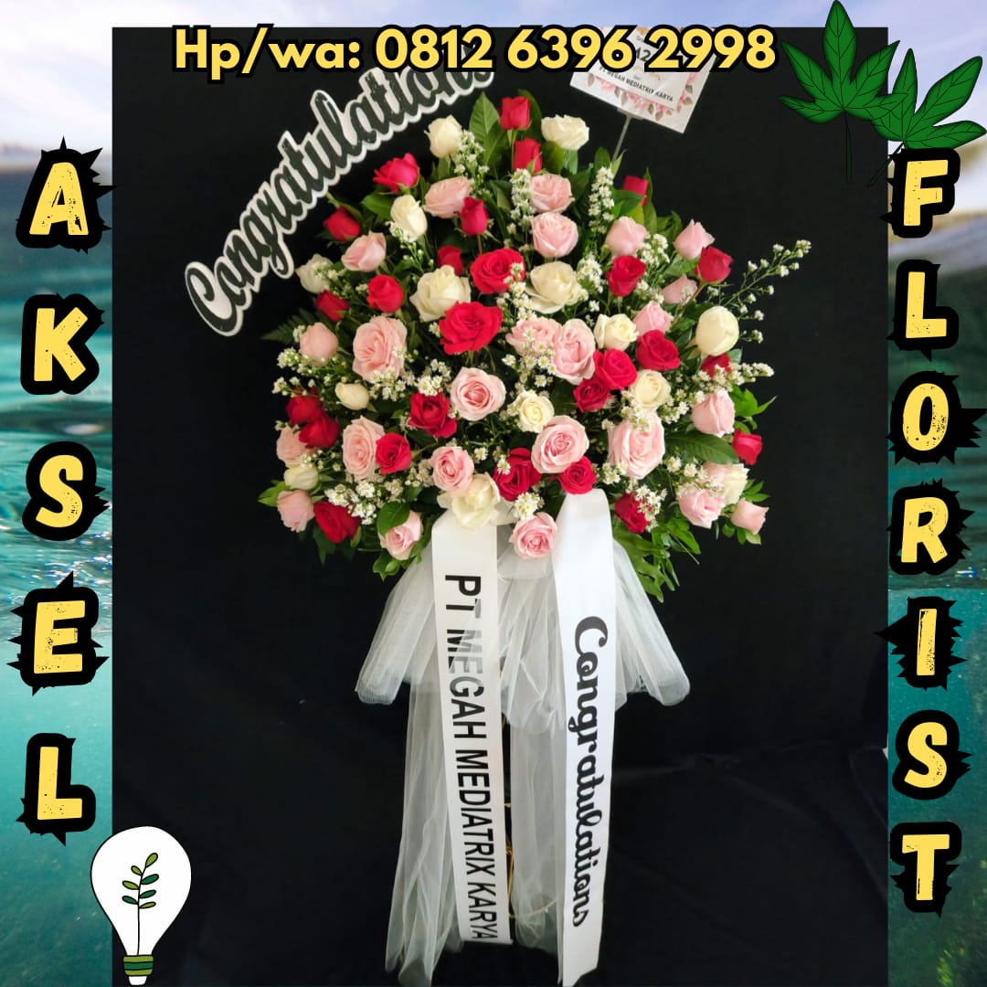 standing flower ucapan selamat medan